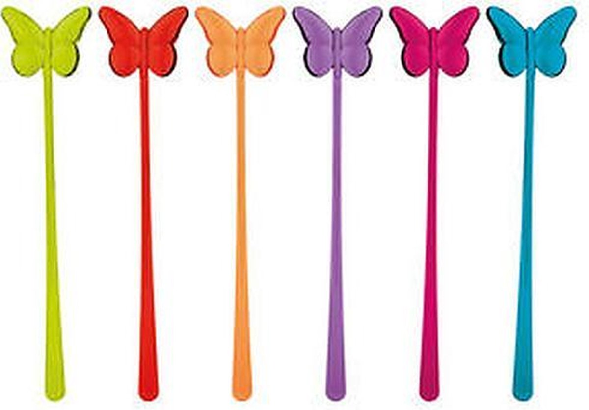Zak!Designs Sweety Prikkertjes - Vlinders - Rainbow - Set van 6 stuks