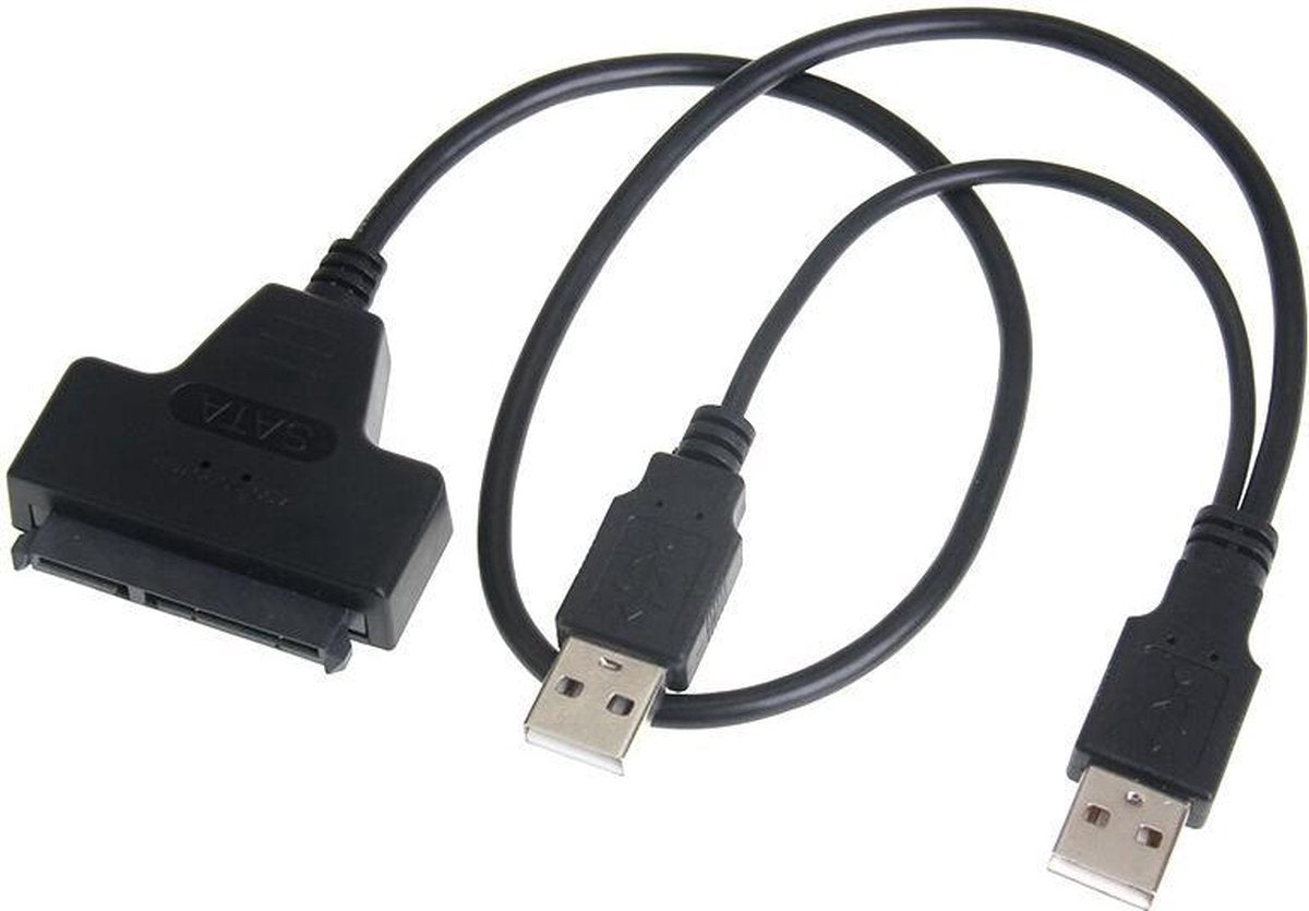 USB 2.0 naar SATA 7 + 15-pins adapter voor 2.5" HDD harde schijf