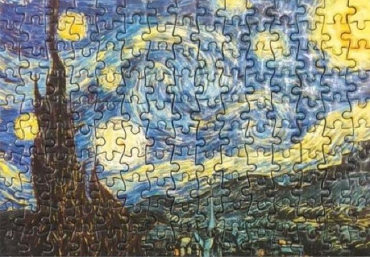 Mini Puzzel - Mini Stukjes - 234 Stuks - Van Gogh Sterrennacht - 15