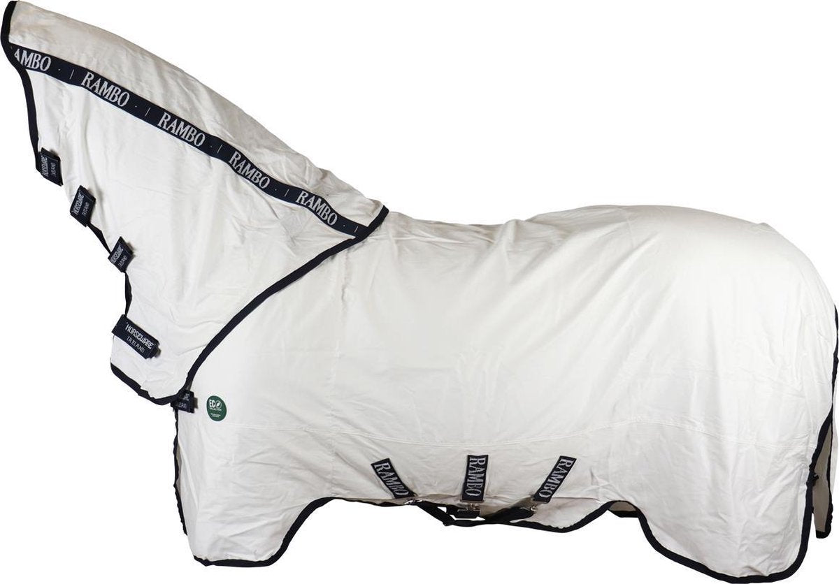 Horseware Zomerdeken  Rambo Eco Natura - White-dark Blue - 213 Cm