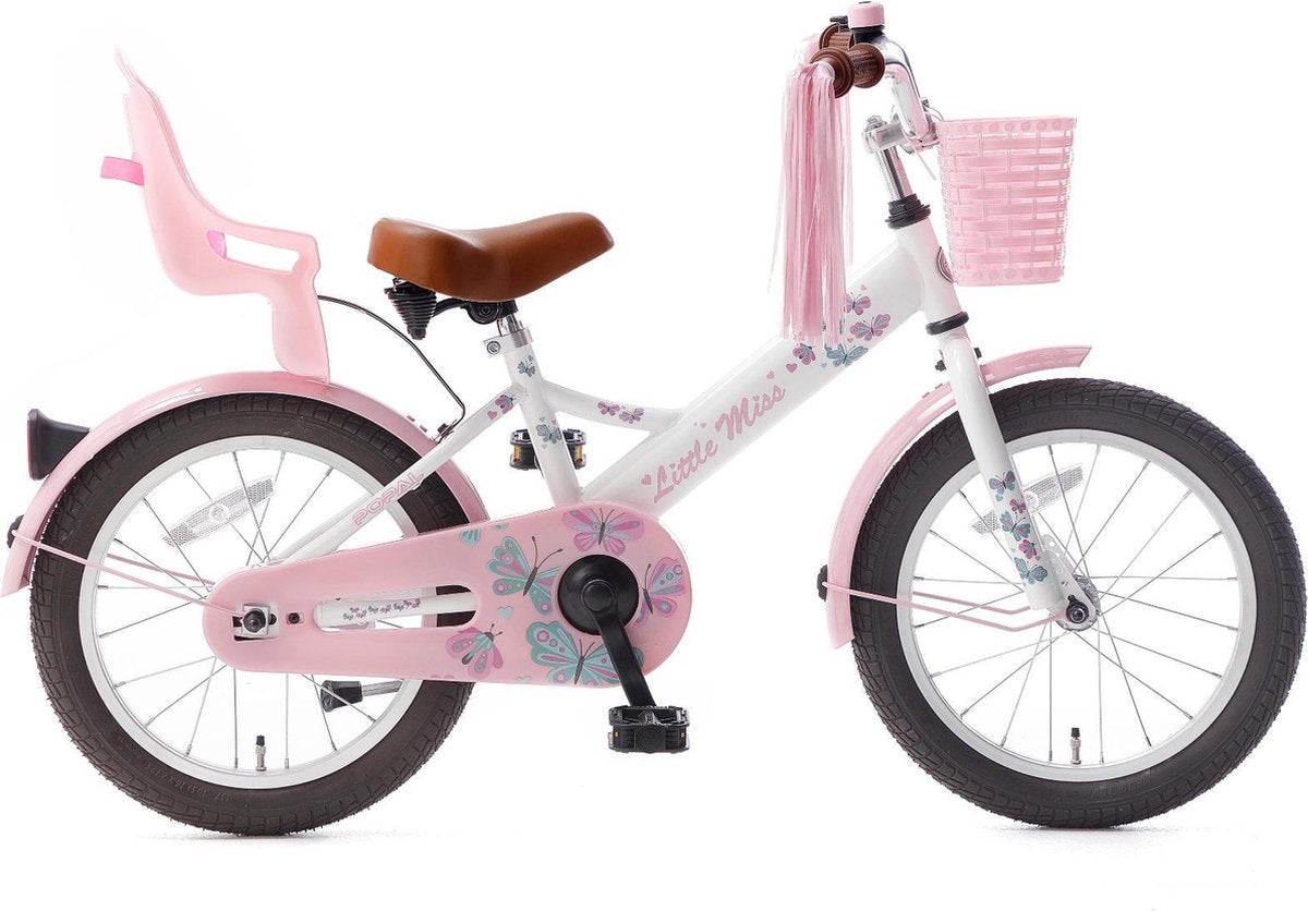 Supersuper Little Miss  Kinderfiets - 16 inch - Wit