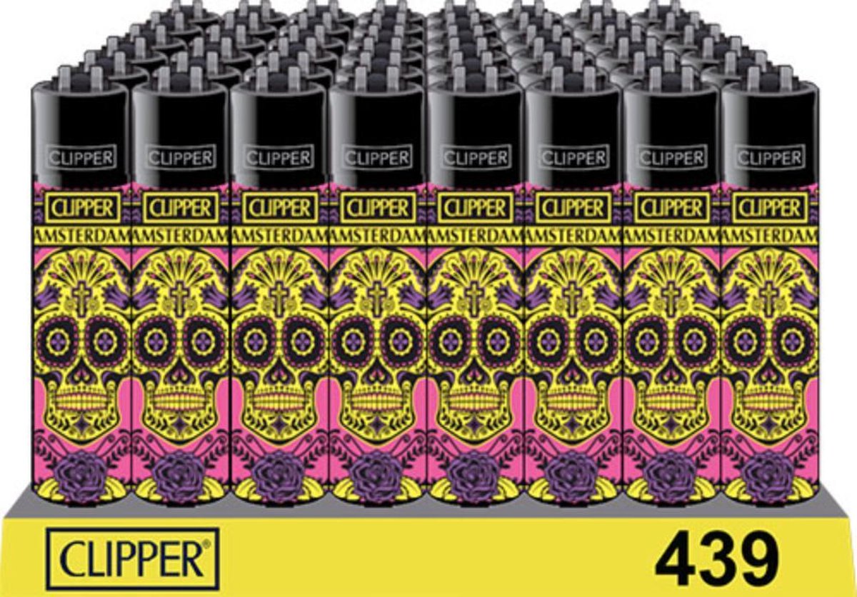 Clipper Aansteker - Amsterdam Mexican Skulls - 4 stuks