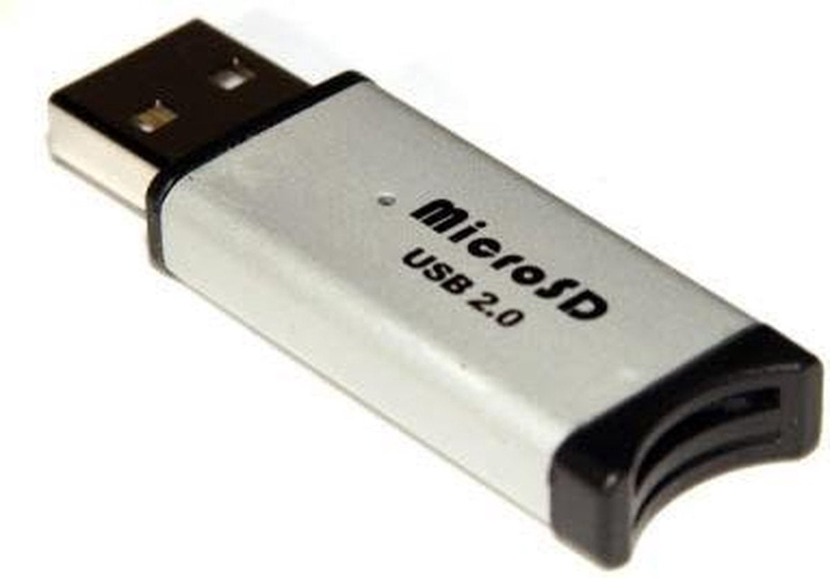 USB 2.0 Kaartlezer MicroSD - Zilver