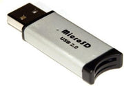 USB 2.0 Kaartlezer MicroSD - Zilver