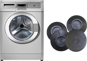 WiseGoods Trillingsdemper voor Wasmachine & Droger - Voetjes Anti Schok & Anti slip - Wasmachine accessoires - Extra Dik - Zwart