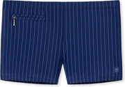 Schiesser - Heren - Strakke Retro Zwembroek Blauw Gestreep - Blauw - L
