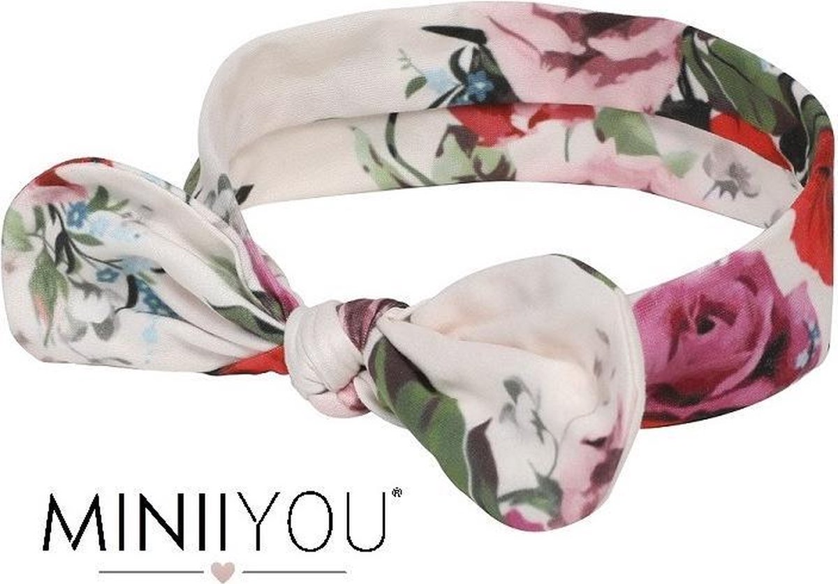 Gebloemde Dames - Tieners - Meisjes haarband met strik | Hoofdband | Gebloemd haarband | Bloemenprint - Bloemen | Katoen | Haaraccessoires