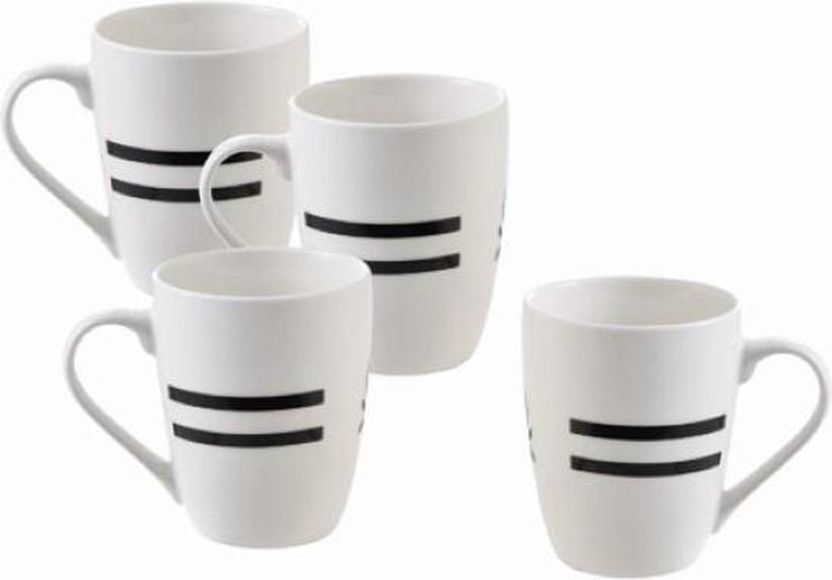 Mokkenset Benetton Porselein Bone China 360 ml (4 uds)