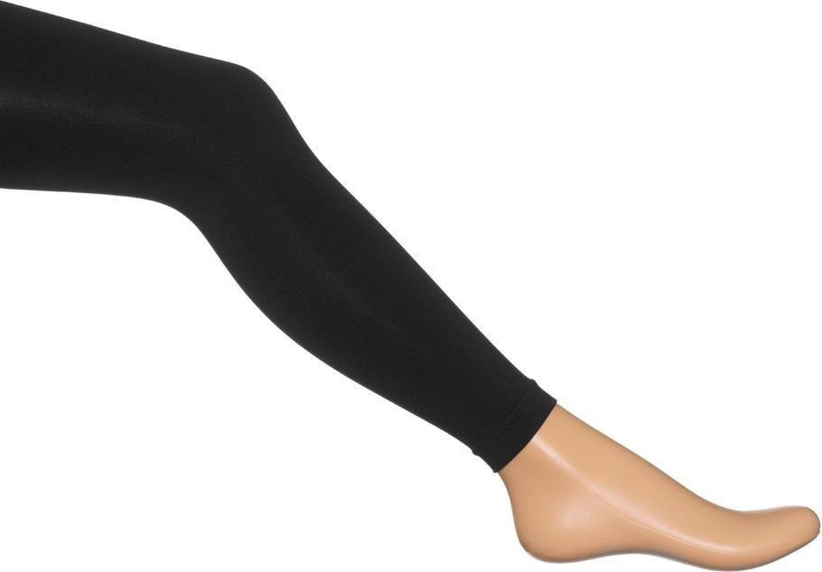 Bonnie Doon  - Dames - Voetloze Panty's  - Micro Fibre Footless  - Zwart - Maat L/XL