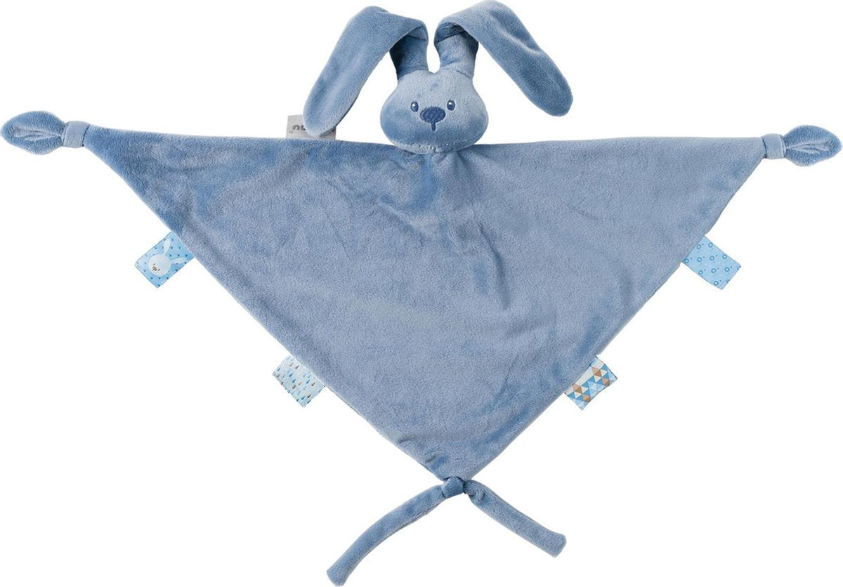 Nattou Konijn Lapidou - Knuffeldoekje - Doudou - 65 x 40 Cm - Infinity Blauw