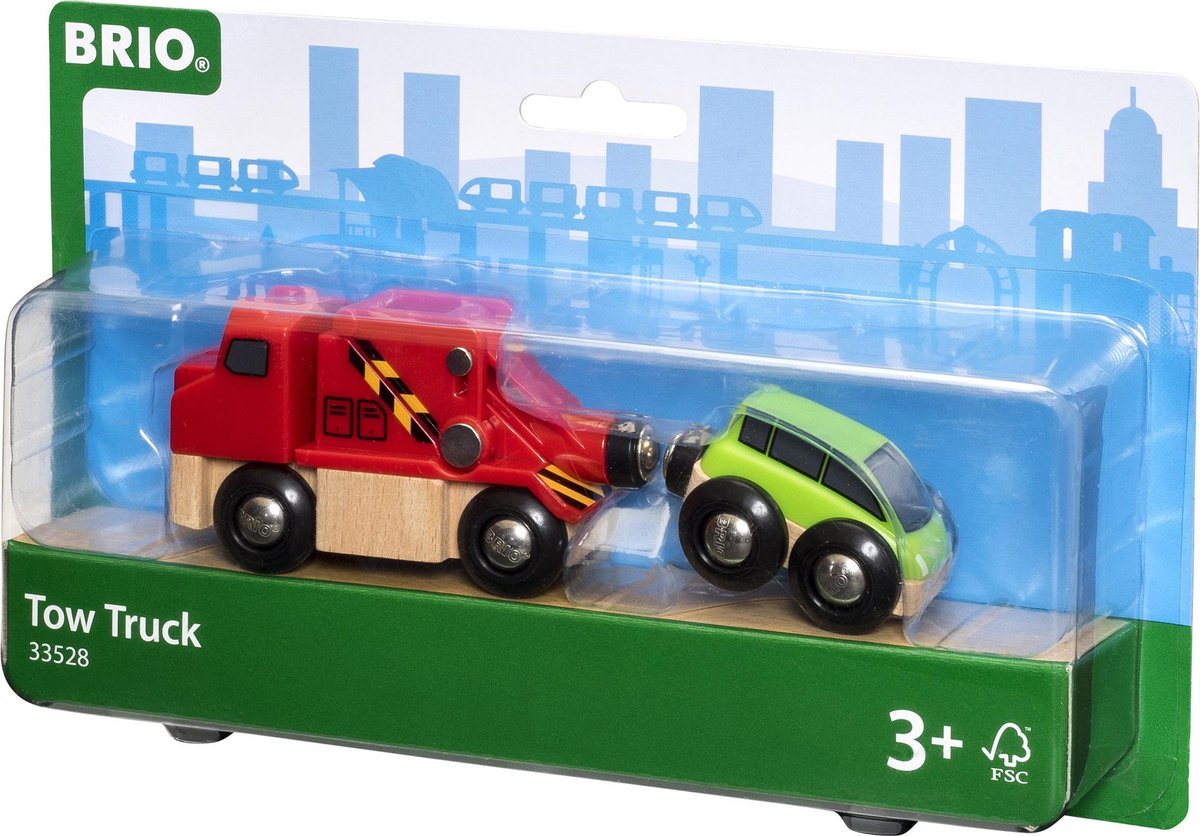 Speelgoed | Wooden Toys - Afsleepwagen Met Auto
