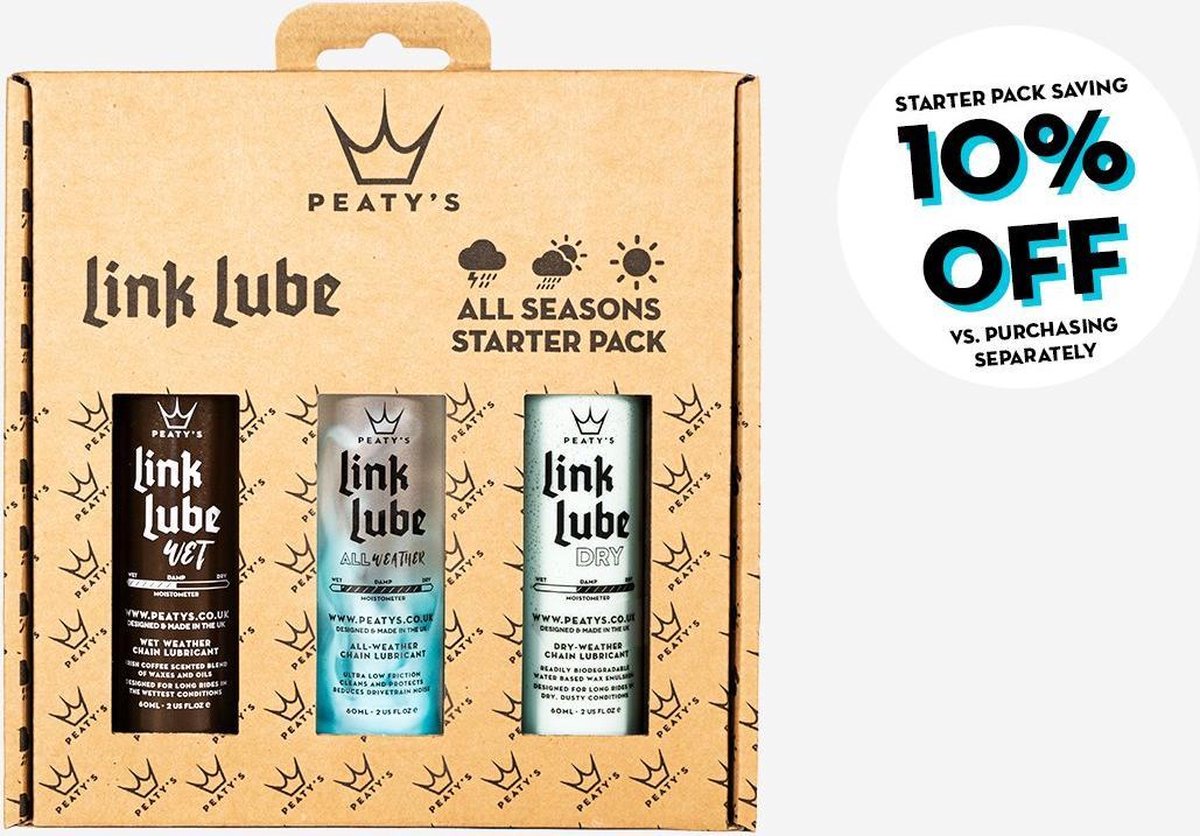 Peaty's Link Lube All Seasons Starter Pack (3*60ml)