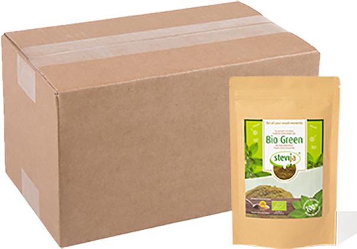 BIO Gemalen Steviablad (fijn) Per Doos - Doos: 6 x 100 gram