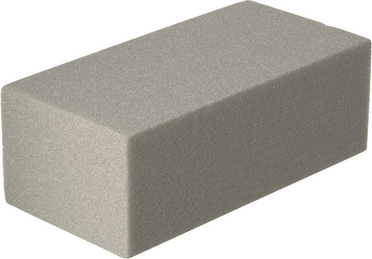 15x Grijs steekschuim/oase droog gebruik 20 cm - Bloemstukken/kerststukjes maken met steekschuim blok - Hobby/decoratie materiaal