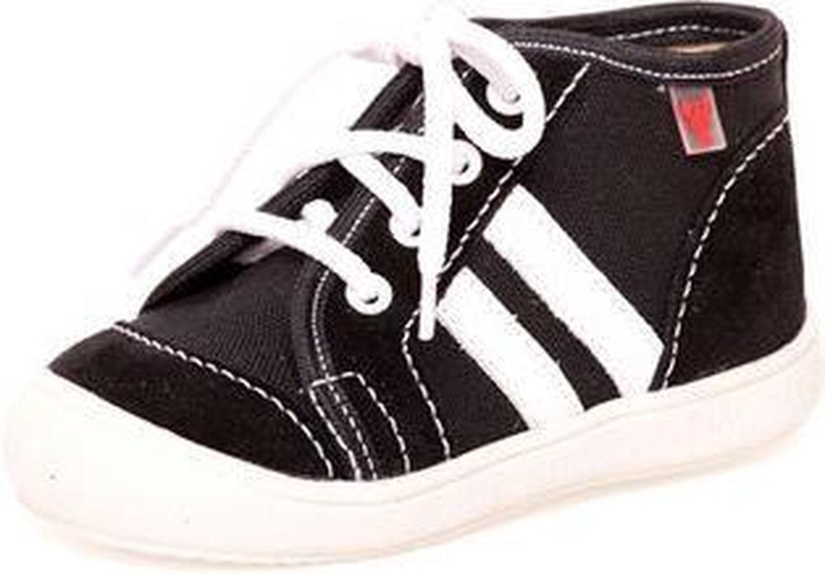 Gympen - gymschoenen - jongens/meisjes - textiel/leer - zwart - maat 26