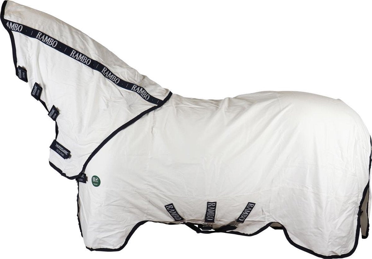 Horseware Zomerdeken  Rambo Eco Natura - White-dark Blue - 206 Cm