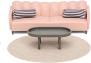 Lundby poppenhuis Basic - Woonkamerset roze/bruin