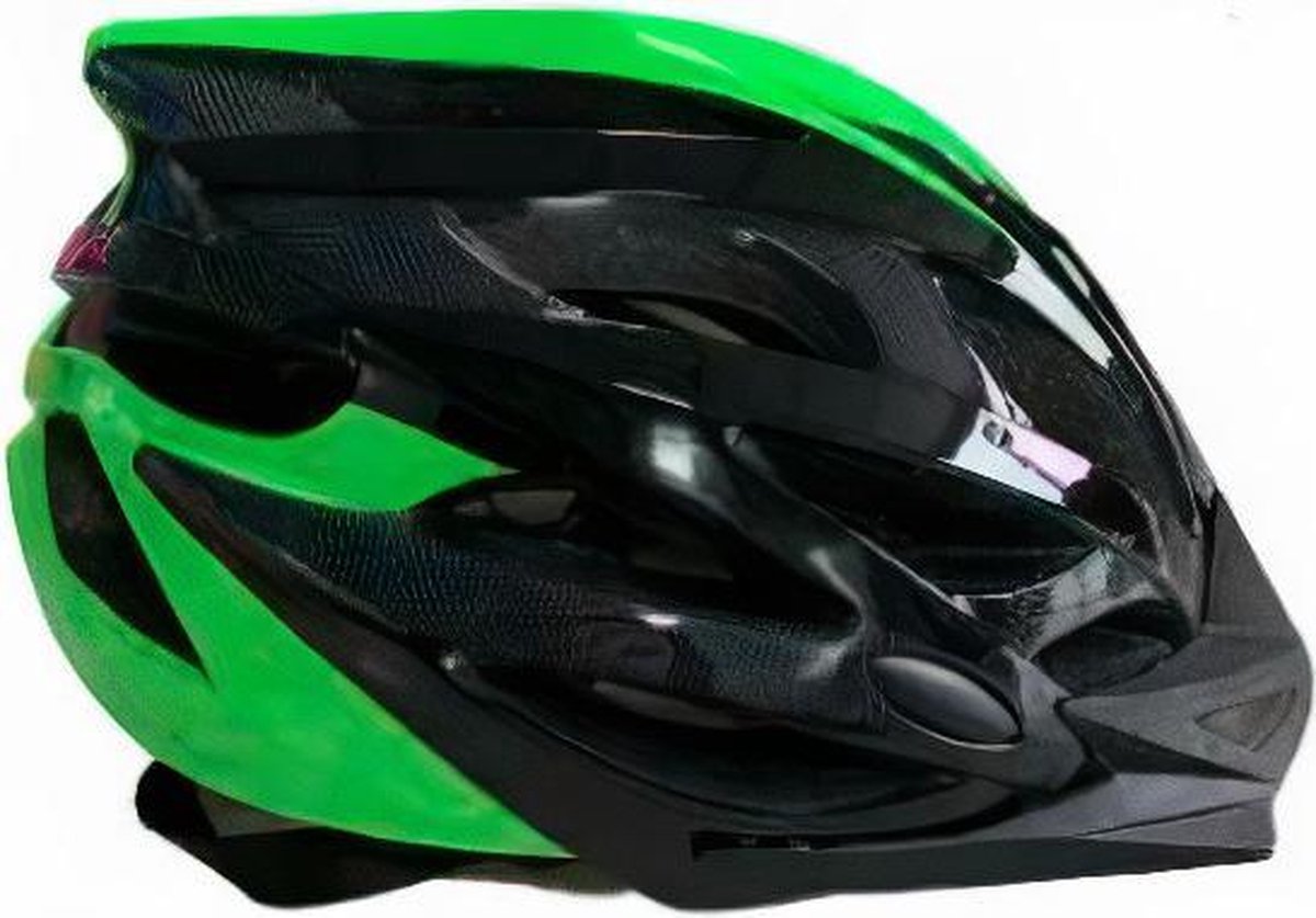 Atipick Fietshelm Light Inmould 56-61 Cm Zwart/groen