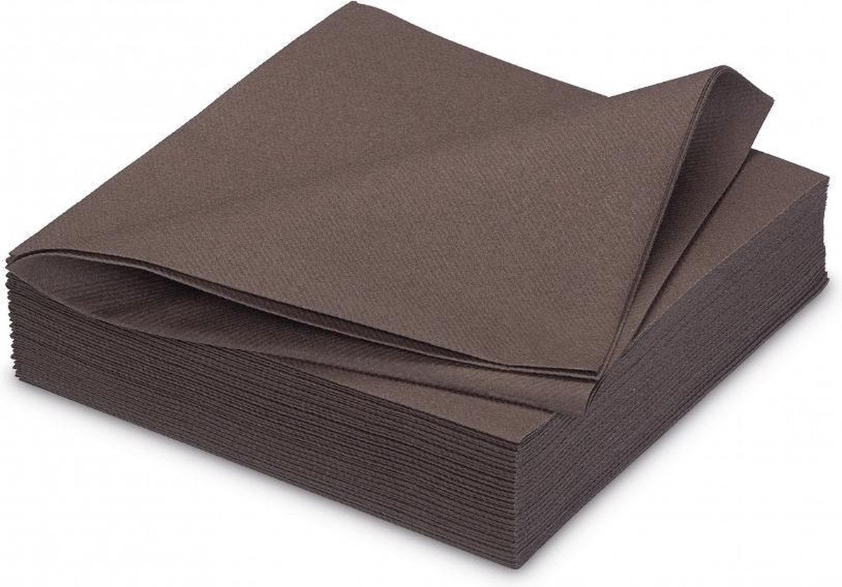 GALA Servetten - Cacao - 40x40cm - 25 Stuks - Bruin