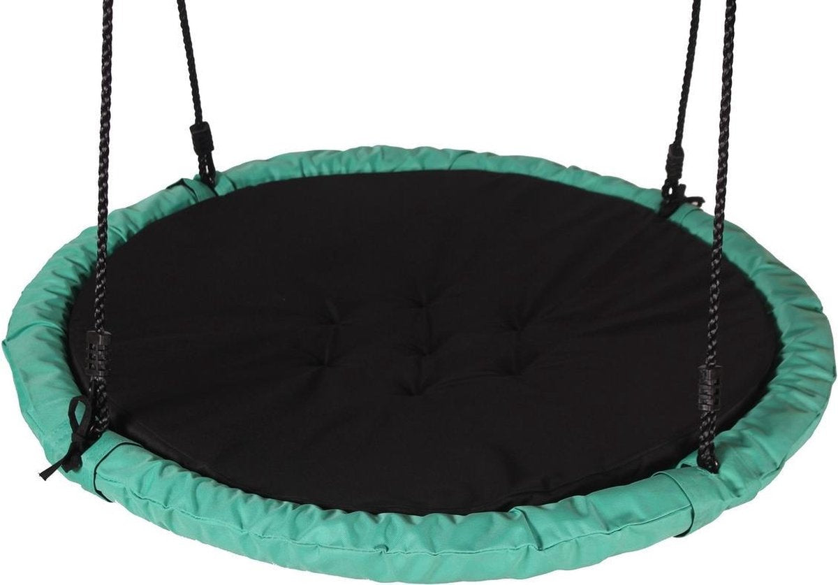 Nestschommel Comfort Groen met Kussen Ø100 cm PP touwen