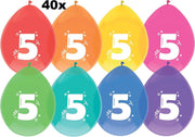 40 x ballonnen - 5 jaar -