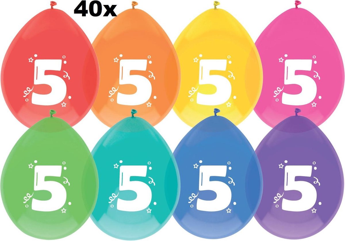 40 x ballonnen - 5 jaar -