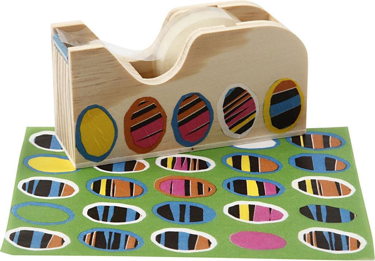 Tape Dispenser. L: 11 cm. 2 cm. pine. 12 pc