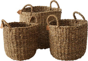 Dulaire Mand Bruin Gevlochten Zeegras 3 st. - Ø 39 cm