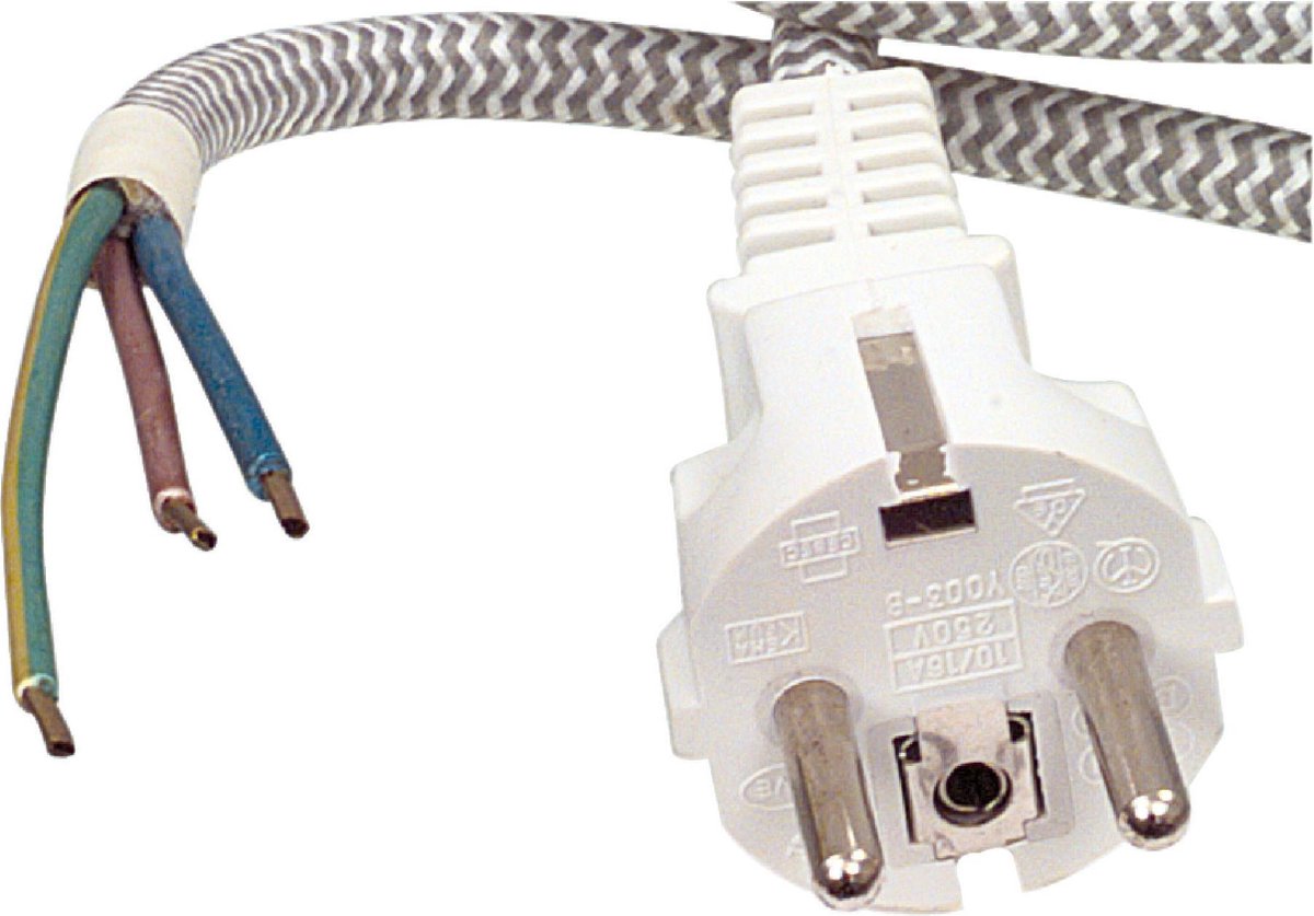 Fixapart W8-90001 electriciteitssnoer Grijs 3 m