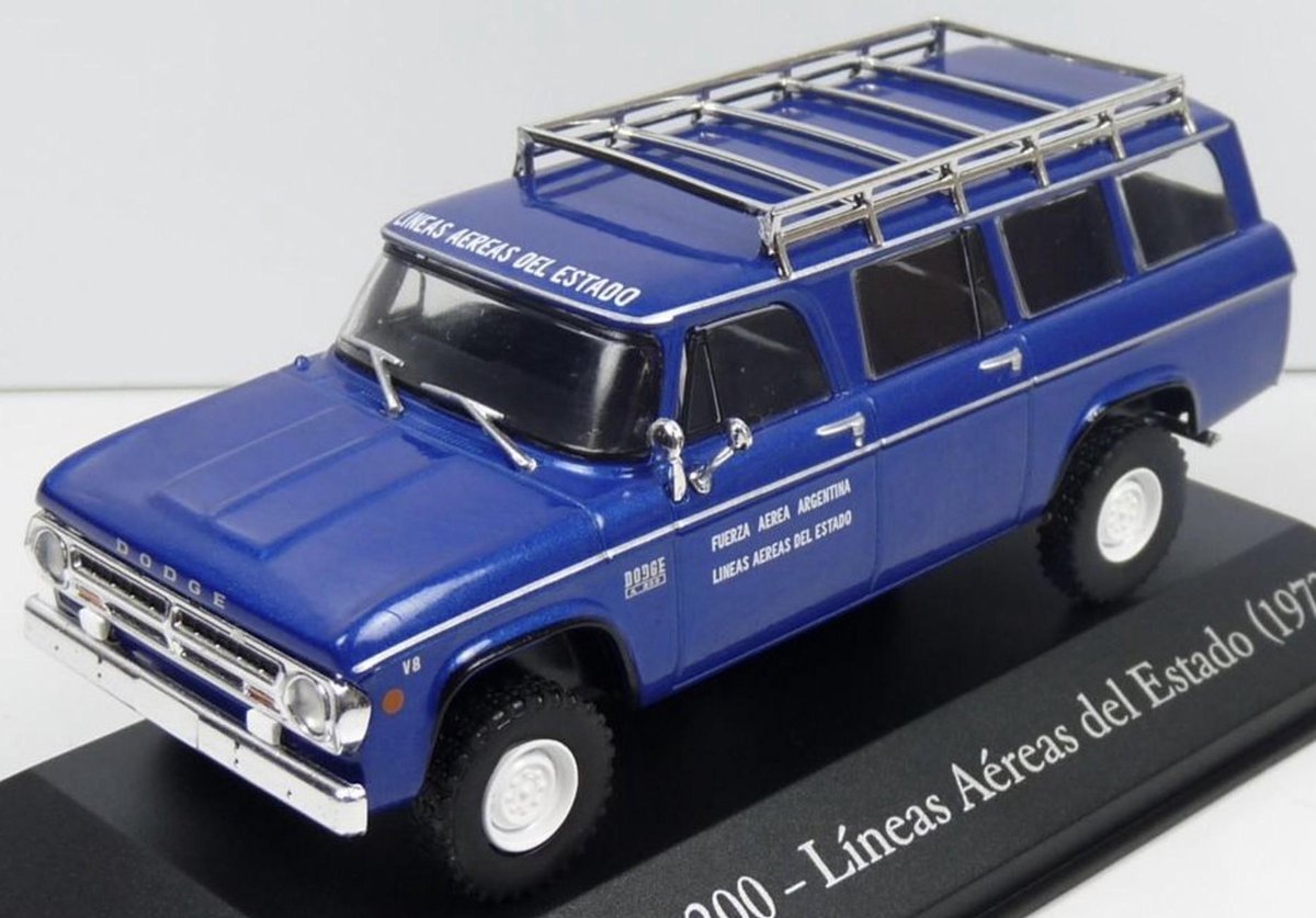 ATLAS Dodge D200 LINEAS AEREAS DEL ESTADO ARGENTIA SERVICE VEHICLES 1972 schaalmodel 1:43