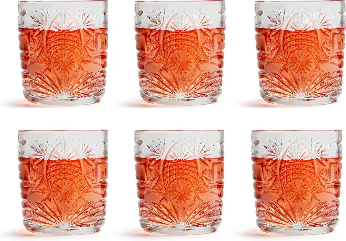 Libbey Waterglas Atik - 230 ml / 23 cl - 6 Stuks - Vaatwasserbestendig - Vintage design - Hoge kwaliteit