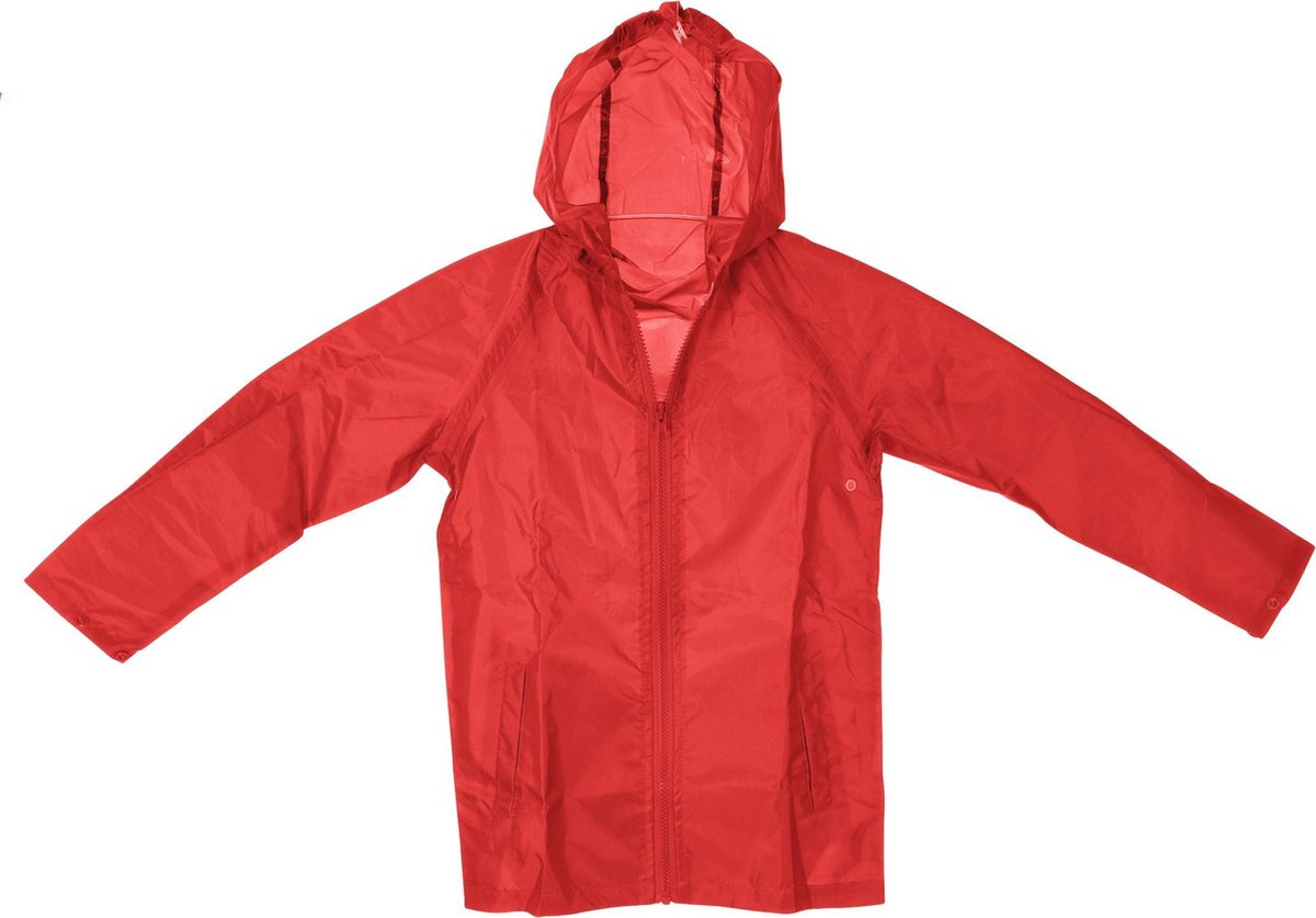 Free And Easy Regenjas Junior Rood Maat L
