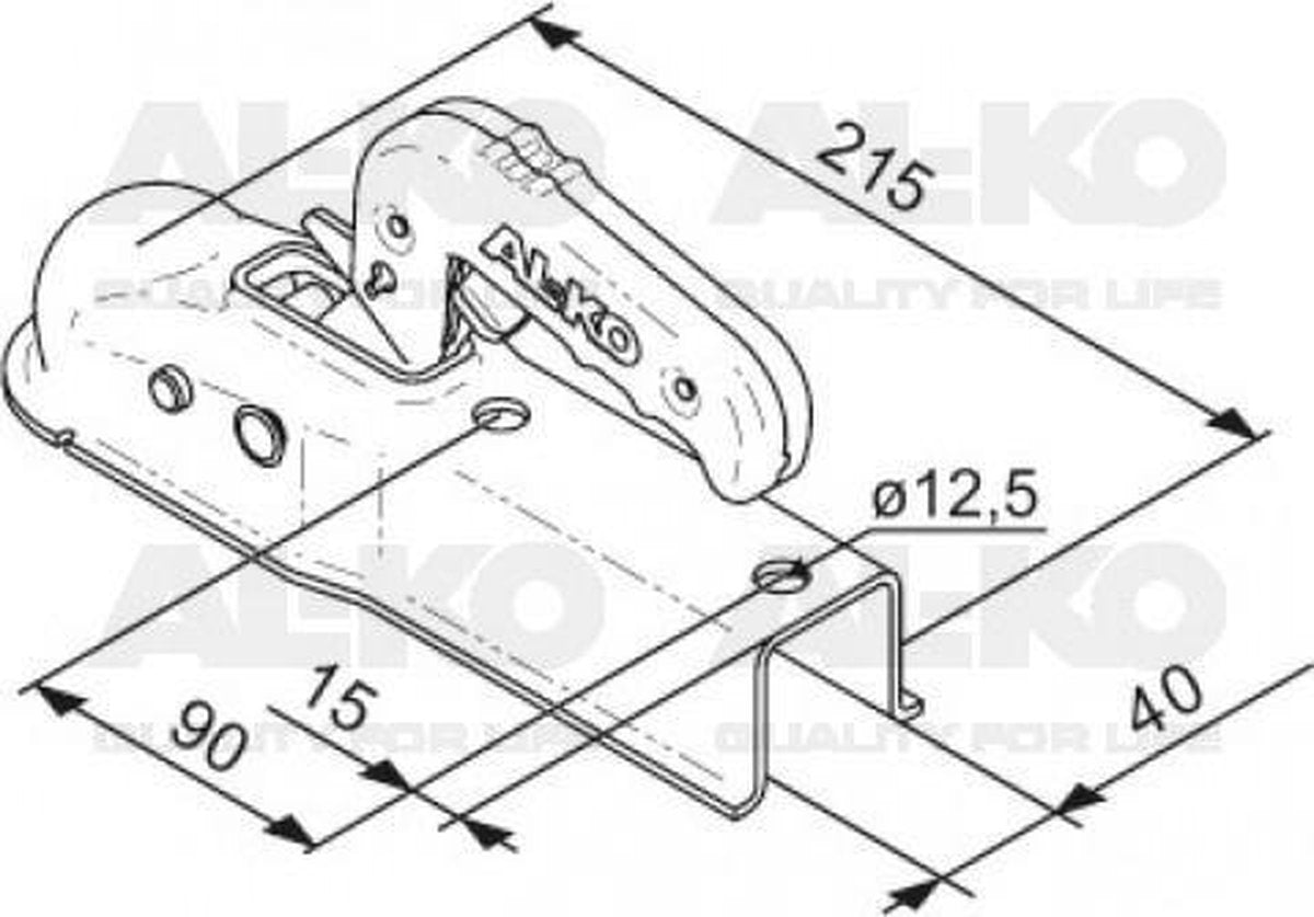Alko AK 7-I Koppeling 750kg Koker 40mm