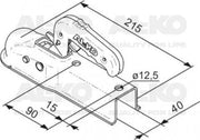 Alko AK 7-I Koppeling 750kg Koker 40mm
