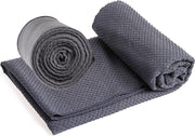 Discountershop - Yoga handdoek Grijs 183 x 61 cm met Antislip