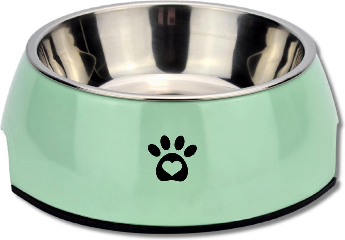 Doxie® - Voerbak Kat - Katten Voerbak - Voerbakjes Kat - Drinkbak Kat - Voerbak met Pootdesign - Groen