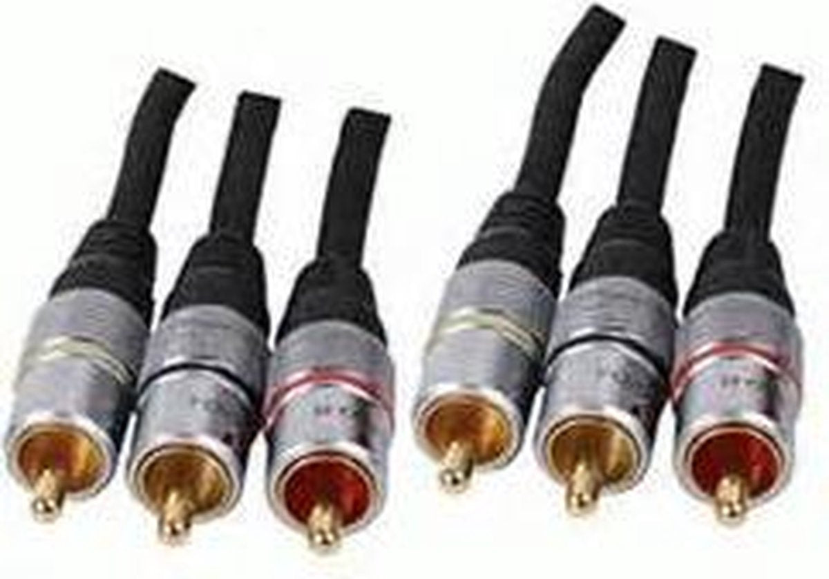 High-End Audio/Video kabel: 3RCA - 3RCA Lengte 5m