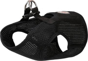 Comfortabel zittende honden harnas in admende gaas stof - XS - ZWART