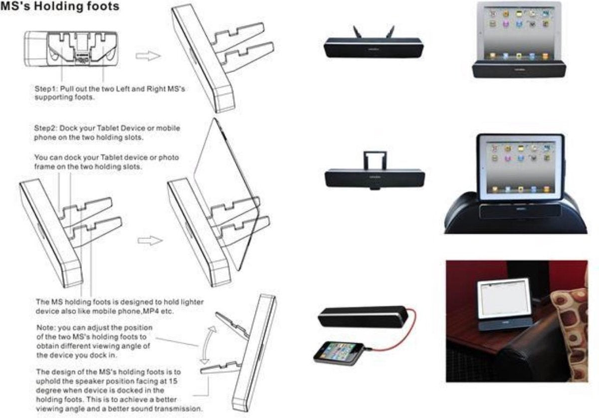 Bluetooth 3.0 smartphone en tablet soundbar