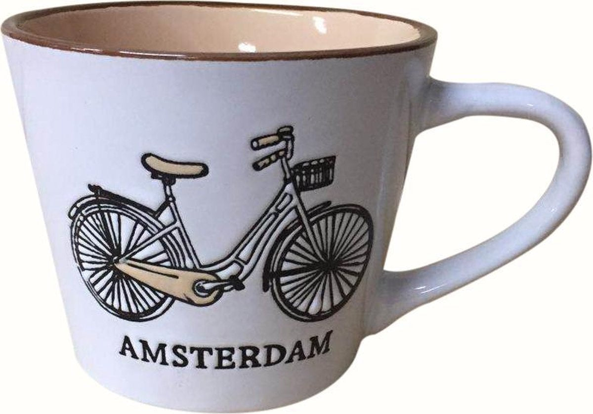 Memoriez Mok Fiets Amsterdam Geel - Set van 2