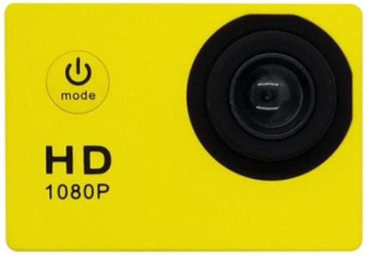 CloudCam Go-Pro Met Beschermhoes | Action Cam Waterdicht | Stevig | Geel