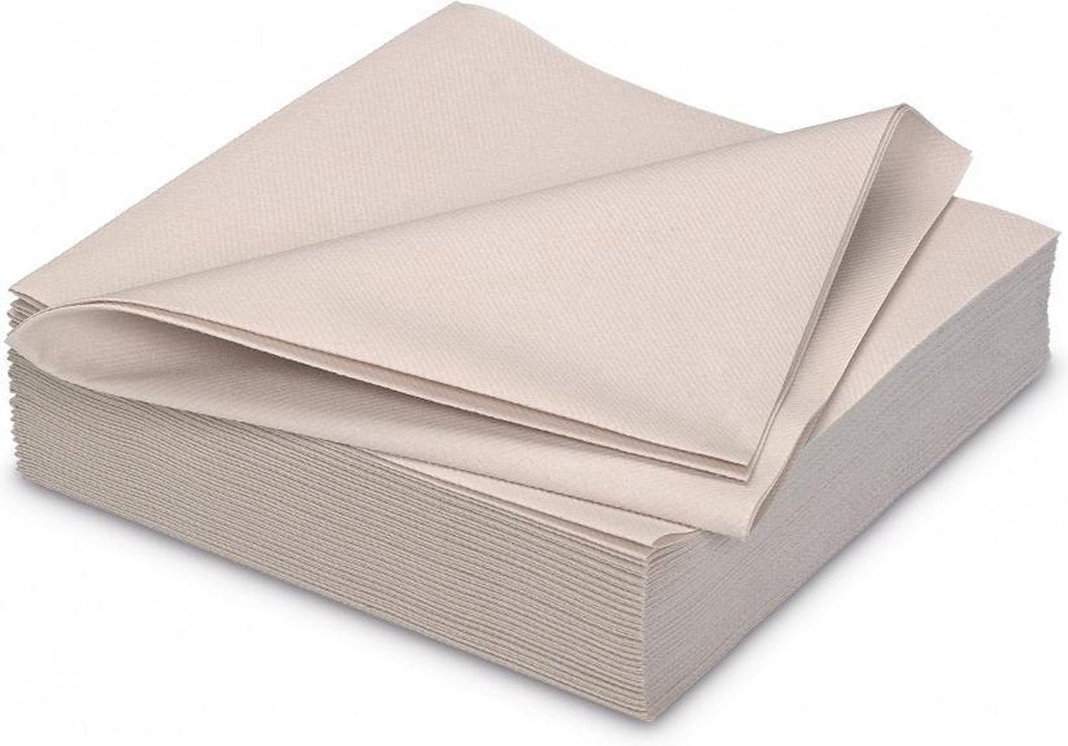 GALA Servetten - Pebble Stone - 40x40cm - 25 Stuks - Zwart/Grijs