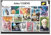Jules Verne – Luxe postzegel pakket (A6 formaat) - collectie van verschillende postzegels van Jules Verne – kan als ansichtkaart in een A6 envelop. Authentiek cadeau - kado - schrijver - frankrijk - boek - auteur - diepzee - science fiction - sci-fi
