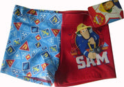 Brandweerman Sam - zwembroek - rood - maat 110/116