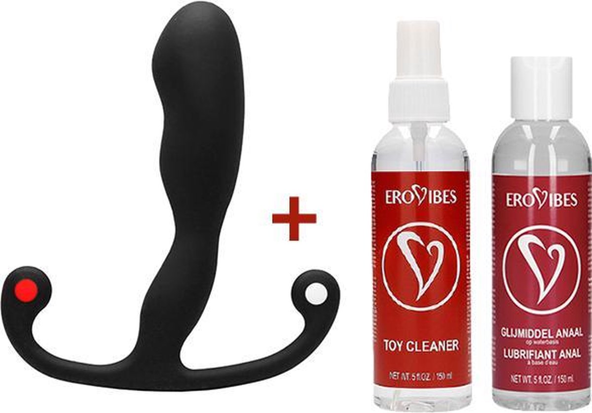Aneros Prostaat Stimulator Helix Syn Trident Zwart Voordeelpakket