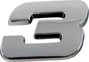 Sumex Plakcijfer 3 Chroom 25 X 15 Mm Per Stuk