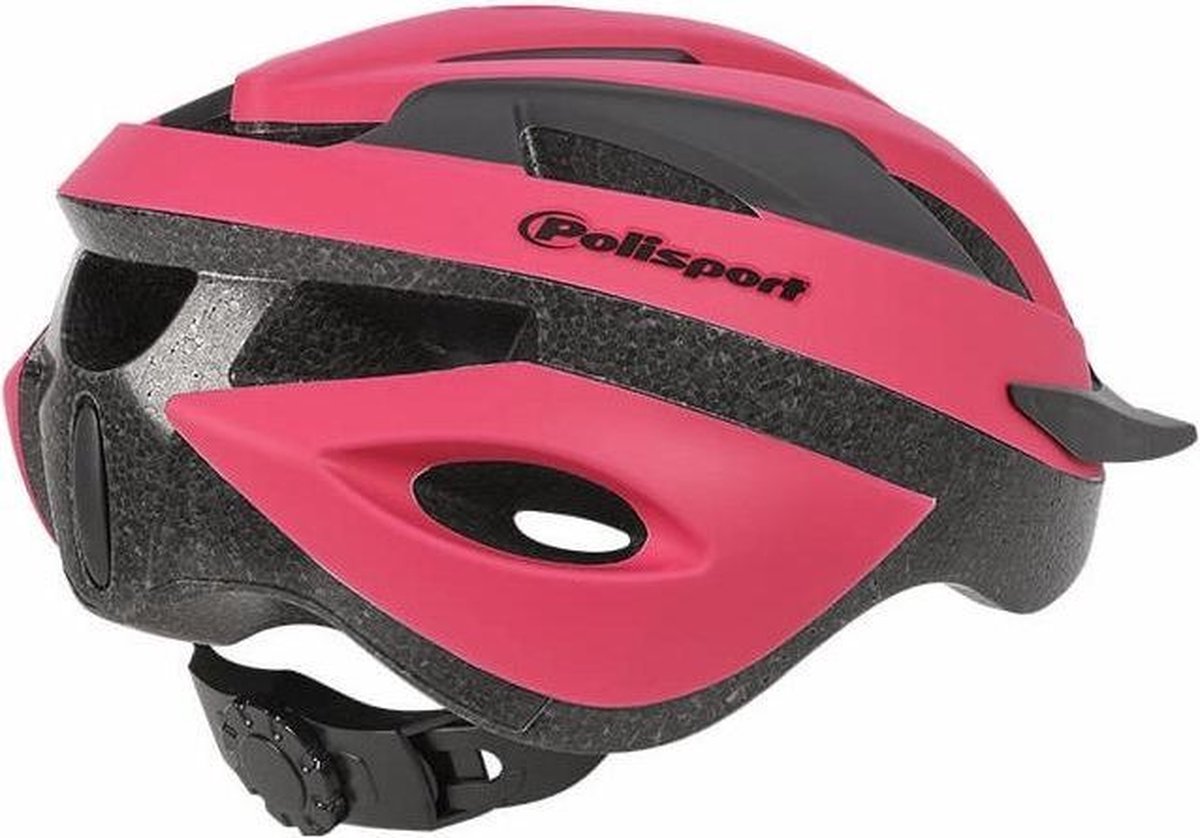 Polisport Sport Ride fietshelm - Maat M (54-58cm) - Fushia fluor/mat zwart