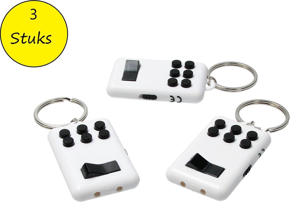Fidget pad Anti stress set 3 stuks Flip en Click Keylight Wit-Zwart