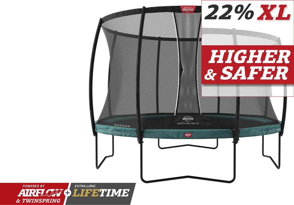 BERG trampoline Champion 430 + Safety Net DLX XL