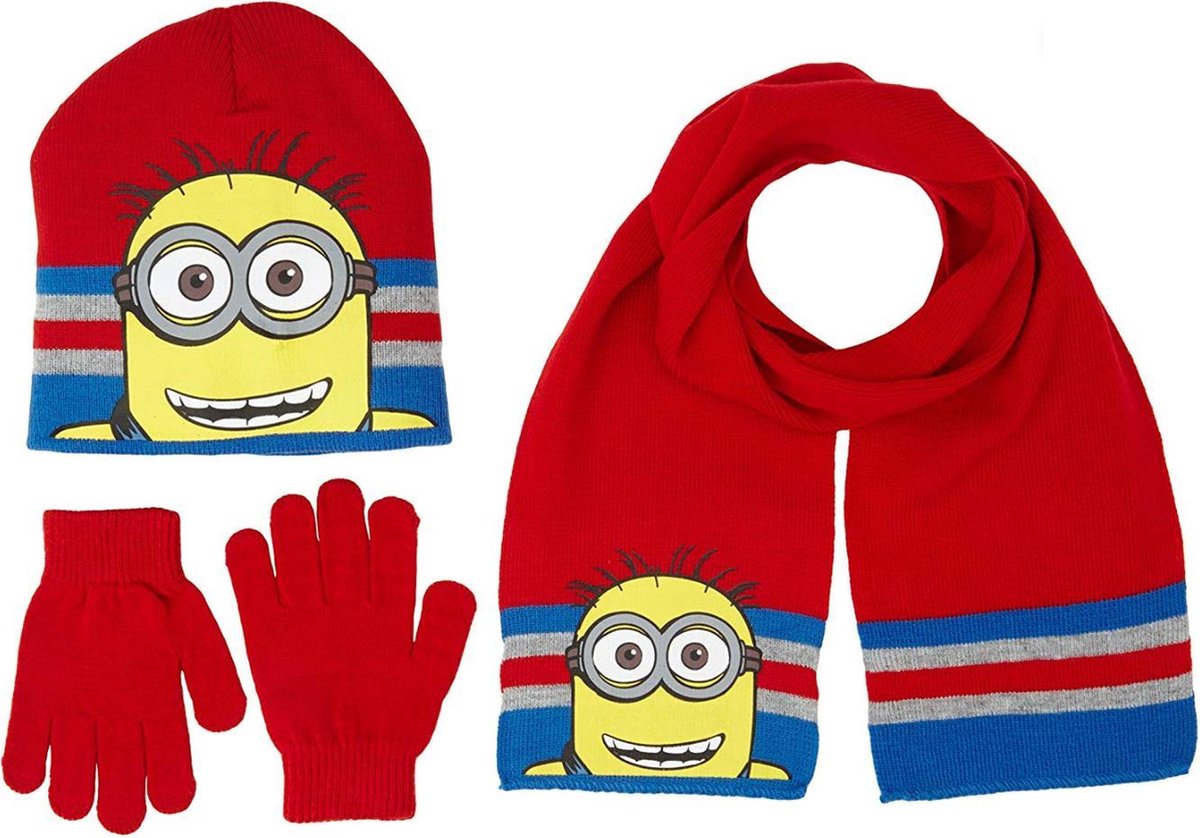 Minions winterset - Model "Smiling Minion" - Handschoenen